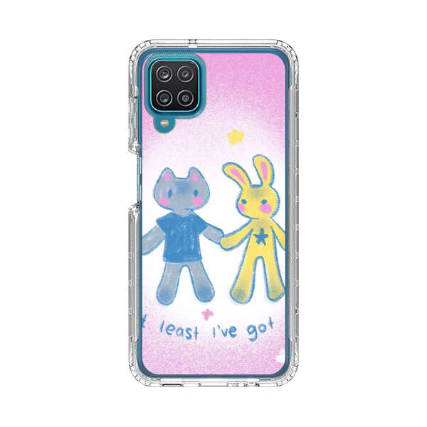Cute Cat and Rabbit Holding Hands Samsung Galaxy A12 Case