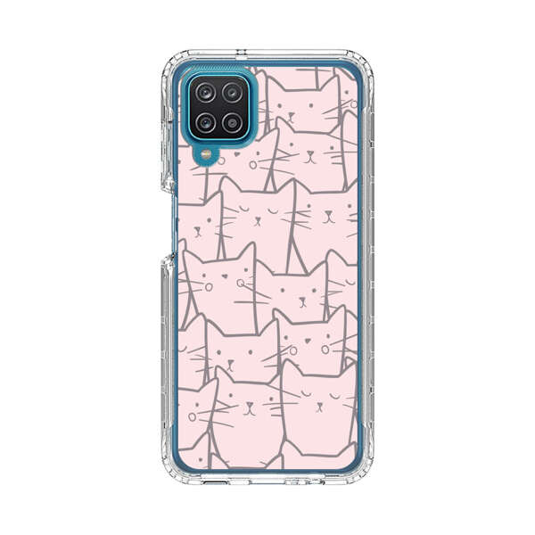 Cute Hand Drawn Cat Pattern Samsung Galaxy A12 Case