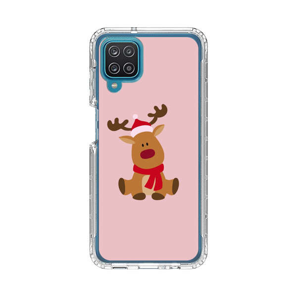 Cute Reindeer with Santa Hat and Red Scarf Samsung Galaxy A12 Case