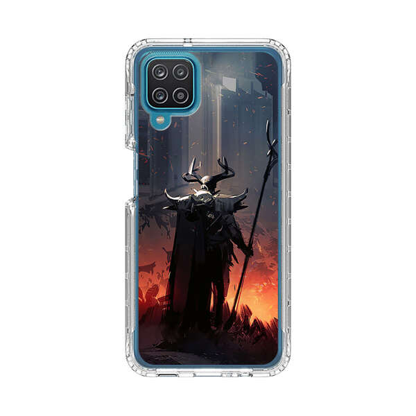 Dark Fantasy Warrior with Horned Helmet Samsung Galaxy A12 Case