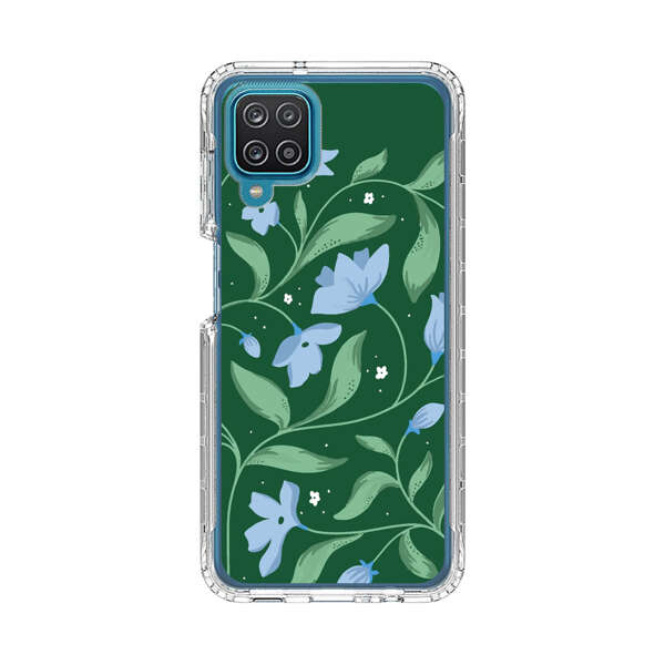 Delicate Blue Floral Illustration Samsung Galaxy A12 Case