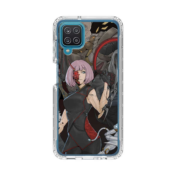 Futuristic Cyberpunk Warriors and Robotic Cat in Dynamic Pose Samsung Galaxy A12 Case