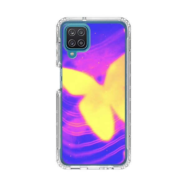 Glowing Purple and Yellow Butterflies Samsung Galaxy A12 Case
