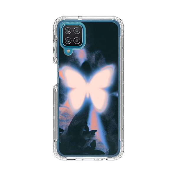 Glowing White Butterfly Samsung Galaxy A12 Case