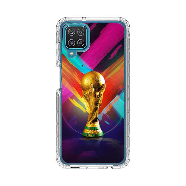 Golden Soccer Trophy with Colorful Abstract Background Samsung Galaxy A12 Case