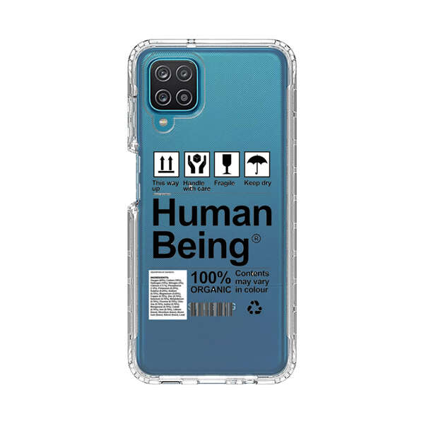 Human Being Fragile Label Design Samsung Galaxy A12 Case