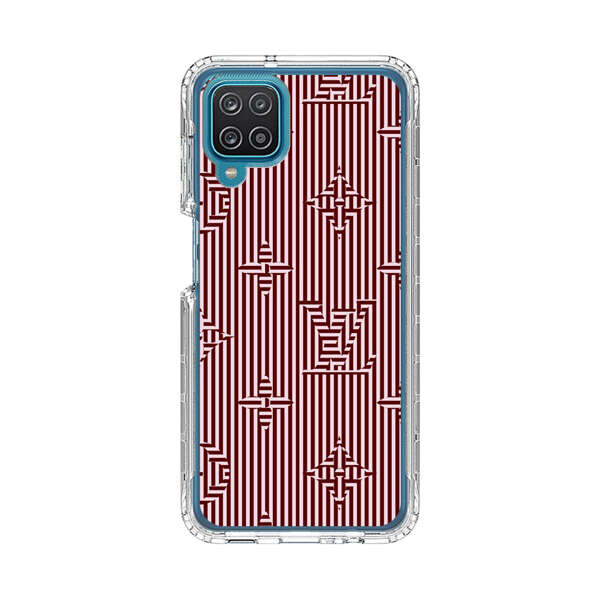 Intricate Geometric Striped Pattern Samsung Galaxy A12 Case