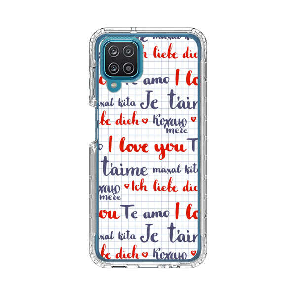 Love Message Multilingual Pattern Samsung Galaxy A12 Case