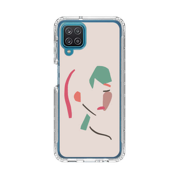 Minimalist Abstract Line Art Woman Face Samsung Galaxy A12 Case