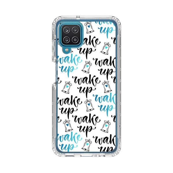 Motivational wake up call lettering pattern Samsung Galaxy A12 Case