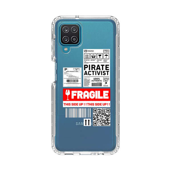Pirate Activist Fragile Shipping Label Samsung Galaxy A12 Case