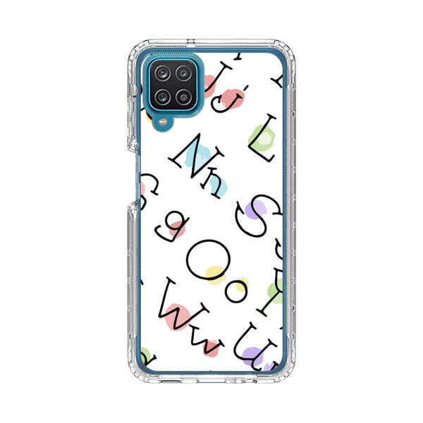 Playful Alphabet Pattern with Colorful Letters Samsung Galaxy A12 Case