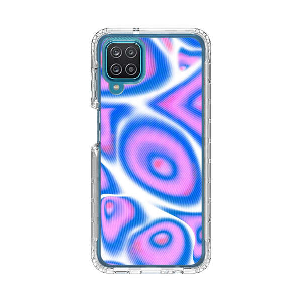 Vibrant Abstract Pink and Blue Swirl Pattern Samsung Galaxy A12 Case