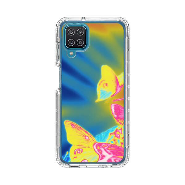 Vibrant Colorful Neon Butterflies Abstract Samsung Galaxy A12 Case