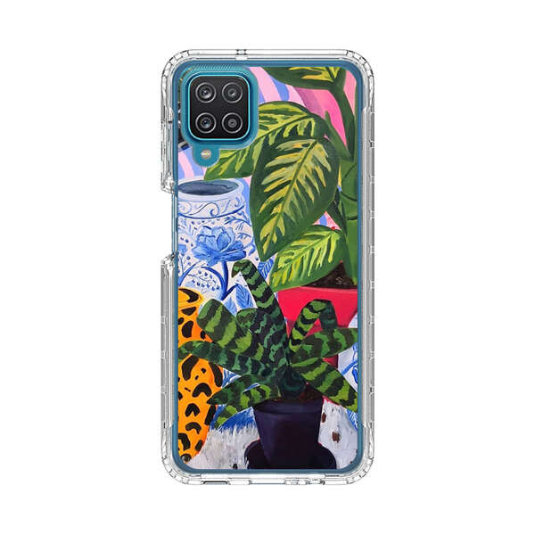 Vibrant Tropical Plants and Decorative Vases Samsung Galaxy A12 Case