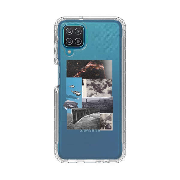 Vintage Collage with Aviation, Bridge, and Cityscape Samsung Galaxy A12 Case