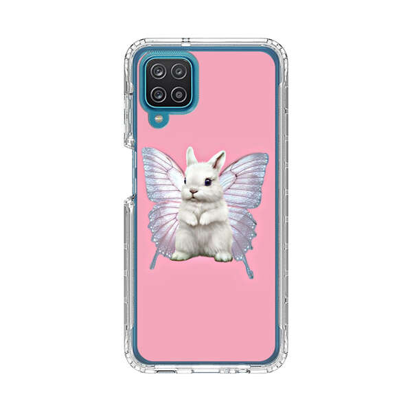 White Bunny with Butterfly Wings Samsung Galaxy A12 Case
