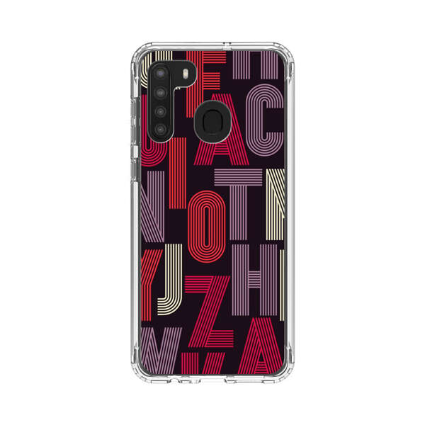 Abstract Letters Pattern Samsung Galaxy A21 Case