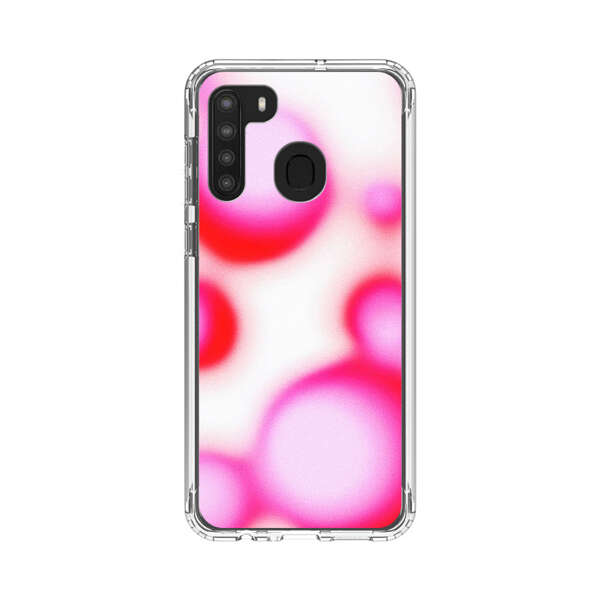 Abstract Pink and Red Blurry Circles Samsung Galaxy A21 Case