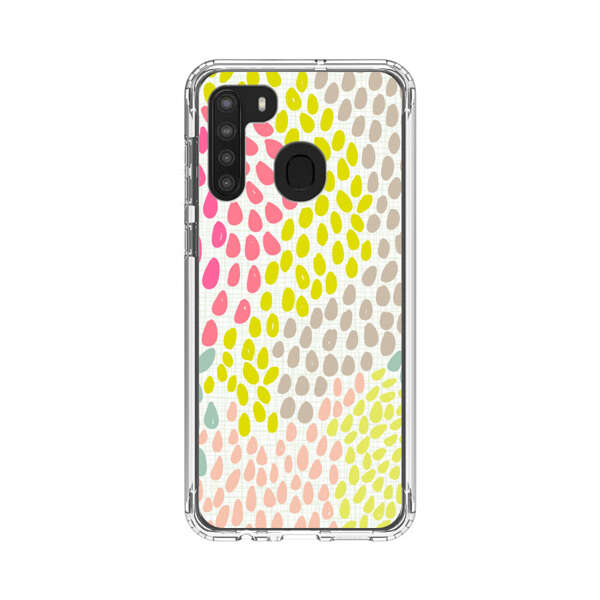 Colorful Abstract Teardrop Pattern Samsung Galaxy A21 Case