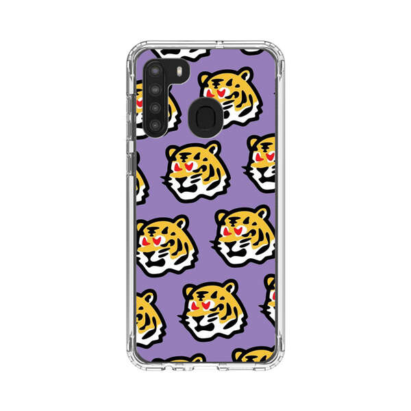 Cute Tiger with Heart Eyes Pattern Samsung Galaxy A21 Case