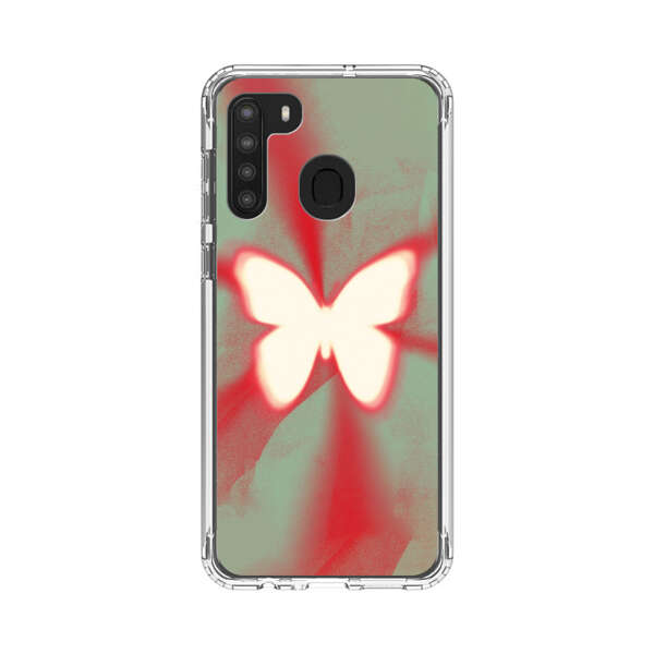 Glowing White Butterfly Abstract Radiant Design Samsung Galaxy A21 Case