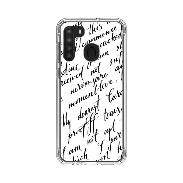 Handwritten Calligraphy Samsung Galaxy A21 Case