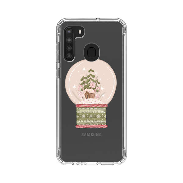 Holiday Snow Globe with Gingerbread House Samsung Galaxy A21 Case
