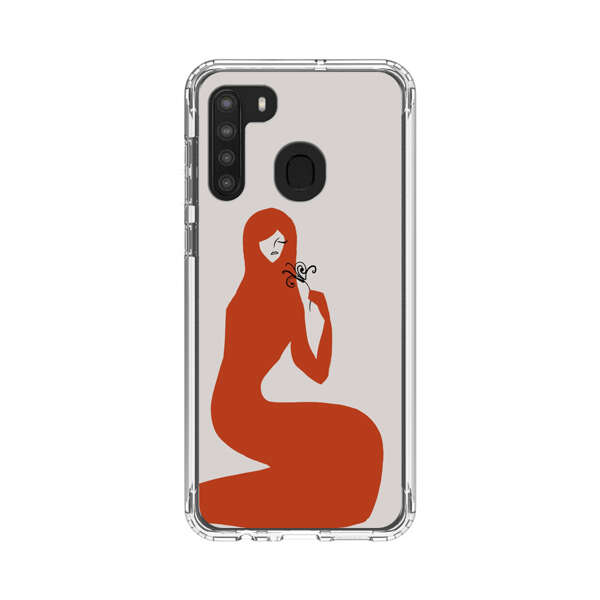 Minimalist Abstract Woman Silhouette Samsung Galaxy A21 Case