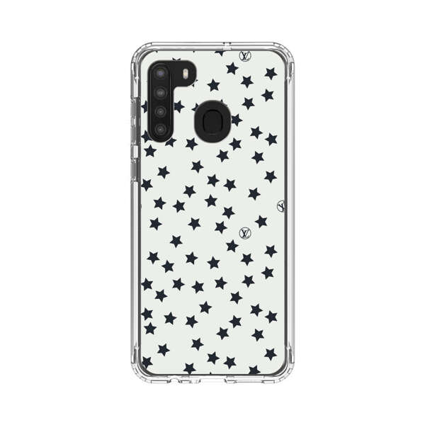 Minimalist Black Stars Pattern Samsung Galaxy A21 Case