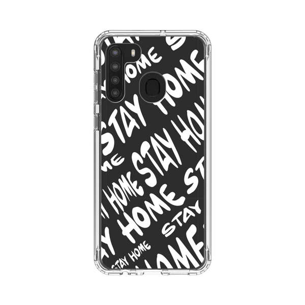 Stay Home Pattern Samsung Galaxy A21 Case