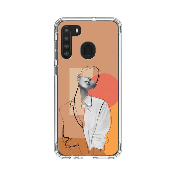 Stylish Abstract Portrait Art Samsung Galaxy A21 Case