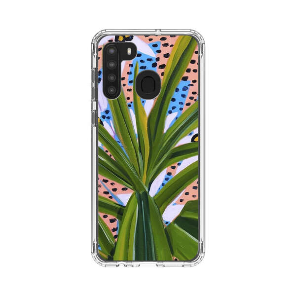 Tropical Leaves Abstract Pattern Samsung Galaxy A21 Case