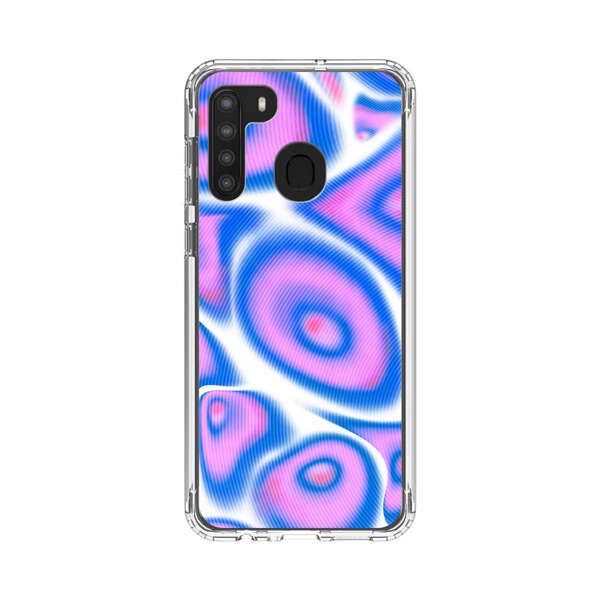 Vibrant Abstract Pink and Blue Swirl Pattern Samsung Galaxy A21 Case