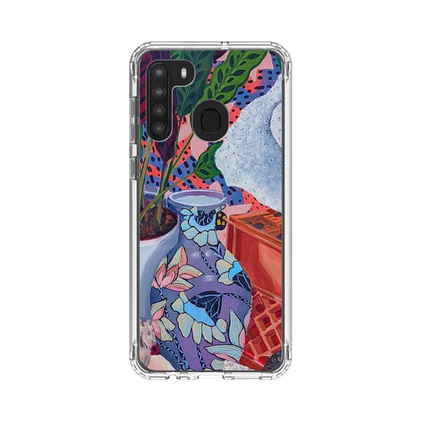Vibrant Still Life with Plants and Vase Samsung Galaxy A21 Case