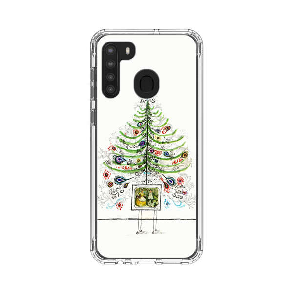 Whimsical Christmas Tree Artistic Design Samsung Galaxy A21 Case