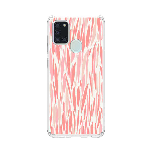 Abstract Coral Wavy Lines Pattern Samsung Galaxy A21s Case