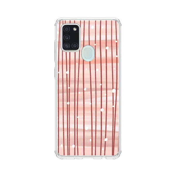 Abstract Vertical Lines Pink Pattern Samsung Galaxy A21s Case