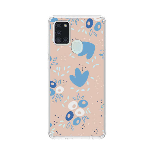 Blue Floral Pattern Samsung Galaxy A21s Case