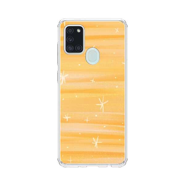 Bright Orange Star Pattern Samsung Galaxy A21s Case