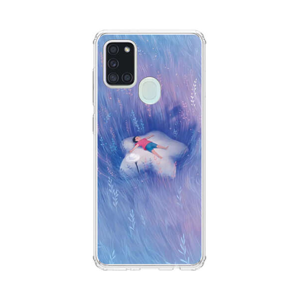 Child Relaxing in Dreamy Field Samsung Galaxy A21s Case