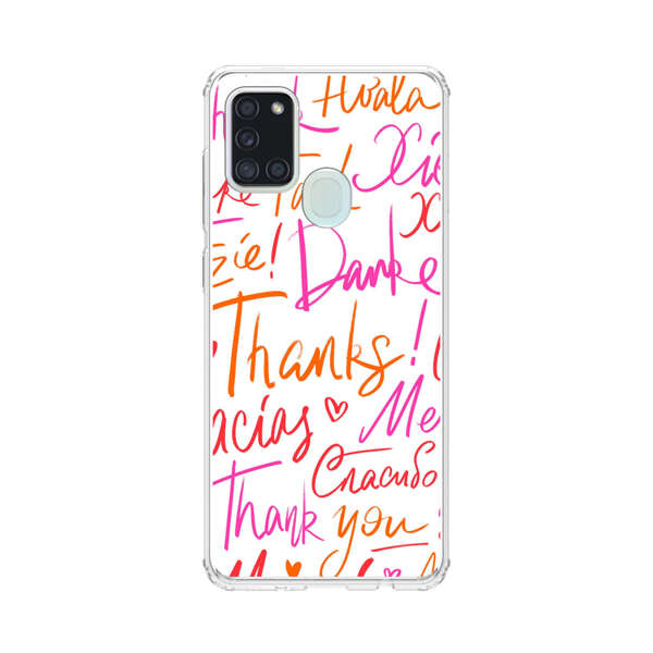 Colorful Thank You Multilingual Pattern Samsung Galaxy A21s Case