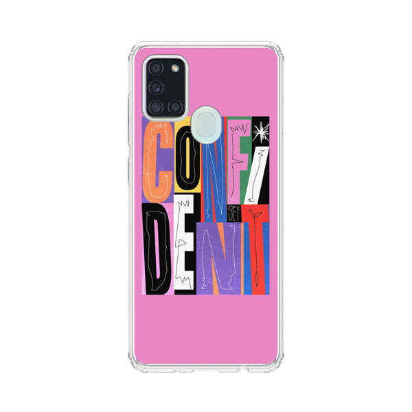 Confident Bold Colorful Typography Samsung Galaxy A21s Case