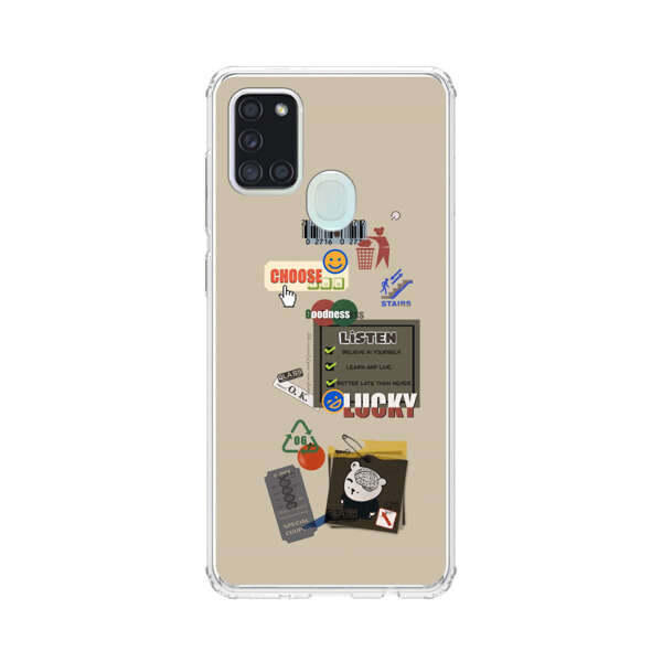 Creative Collage of Motivational Elements Samsung Galaxy A21s Case