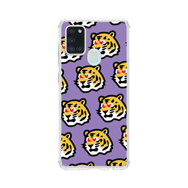 Cute Tiger with Heart Eyes Pattern Samsung Galaxy A21s Case