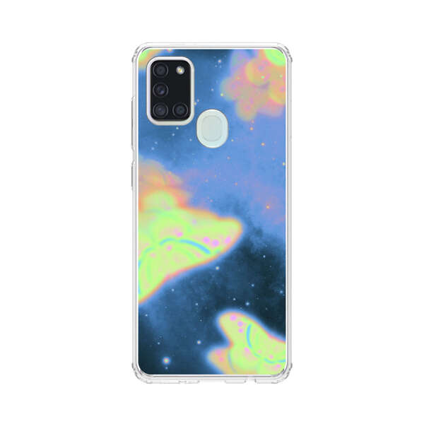 Dreamy Glowing Cosmic Butterflies Samsung Galaxy A21s Case