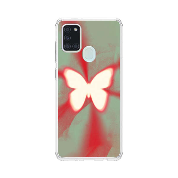 Glowing White Butterfly Abstract Radiant Design Samsung Galaxy A21s Case