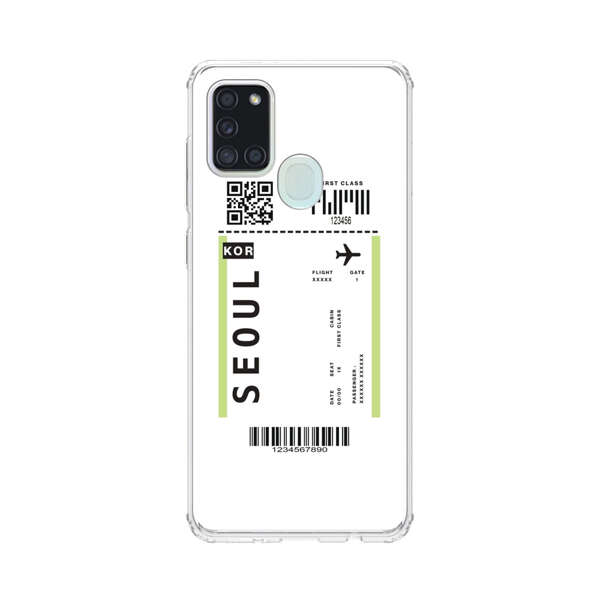 Minimalist Seoul Boarding Pass Samsung Galaxy A21s Case