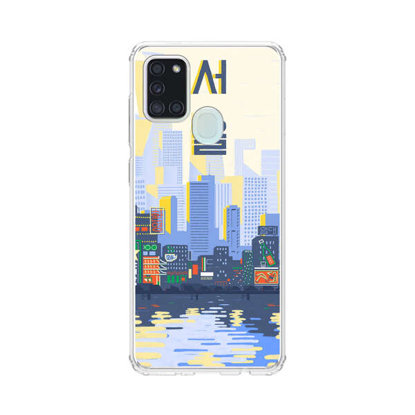 Modern City Skyline Reflection Samsung Galaxy A21s Case