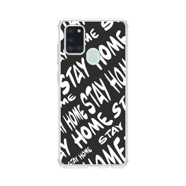Stay Home Pattern Samsung Galaxy A21s Case